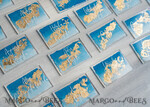 PLACE CARDS / TABLE CARDS Acrylic Gold Clear / Wood 3D Modern Ombre sky blue Acrylic Place card, Wedding Place Cards, Royal Blue Name Card premium, Transparent Acryl Seating Card, Painted Luxury Escort Cards14