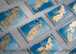 PLACE CARDS / TABLE CARDS Acrylic Gold Clear / Wood 3D Modern Ombre sky blue Acrylic Place card, Wedding Place Cards, Royal Blue Name Card premium, Transparent Acryl Seating Card, Painted Luxury Escort Cards14