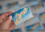 PLACE CARDS / TABLE CARDS Acrylic Gold Clear / Wood 3D Modern Ombre sky blue Acrylic Place card, Wedding Place Cards, Royal Blue Name Card premium, Transparent Acryl Seating Card, Painted Luxury Escort Cards14