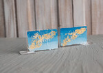 PLACE CARDS / TABLE CARDS Acrylic Gold Clear / Wood 3D Modern Ombre sky blue Acrylic Place card, Wedding Place Cards, Royal Blue Name Card premium, Transparent Acryl Seating Card, Painted Luxury Escort Cards14
