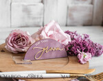 PLACE CARDS / TABLE CARDS Acrylic Gold Clear / Wood 3D Modern Mauve Arch Acrylic Place Card with Stand, Premium Wedding Seat Cards, Clear Acrylic Name Card, Luxury Seating Card, Gold 3D Guest Names, Editable Text12