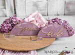 PLACE CARDS / TABLE CARDS Acrylic Gold Clear / Wood 3D Modern Mauve Arch Acrylic Place Card with Stand, Premium Wedding Seat Cards, Clear Acrylic Name Card, Luxury Seating Card, Gold 3D Guest Names, Editable Text12