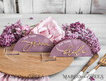 PLACE CARDS / TABLE CARDS Acrylic Gold Clear / Wood 3D Modern Mauve Arch Acrylic Place Card with Stand, Premium Wedding Seat Cards, Clear Acrylic Name Card, Luxury Seating Card, Gold 3D Guest Names, Editable Text12