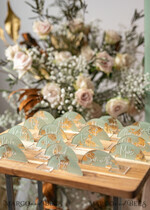 PLACE CARDS / TABLE CARDS Acrylic Gold Clear / Wood 3D Acrylic Arch Sage Green Flat Place Card with stand, Painted Acrylic & Gold Flat Place Card, Greenery Gold Plexi Flat Place Card, Garden Luxury Wedding Table Decor21