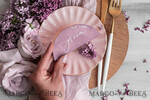 PLACE CARDS / TABLE CARDS Acrylic Gold Clear / Wood 3D Mauve Wedding Place Cards, Modern arch Velvet White Wording Place card without stand, Wedding seat mauve Cards, Velvet white Names Cards, Editable Text, MvS6