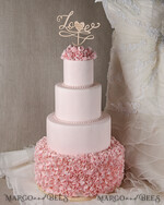 TORTENDEKORATION  
 Holz Hochzeitstorte Topper, Holz Kuchen Topper3
