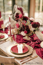 PLACE CARDS / TABLE CARDS Luxury Premium Glitter/ Gold/ Silver/ Rose Gold Romantic Gold Foil Wedding Place Cards, White Wedding Escort Card with Maroon Ribbon, Elegant place cards, Custom Wording name Tags, Personalized wedding decor4