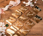 PLATZKARTEN / TISCHKARTEN  
 Luxus Premium Glitzer/ Gold/ Silber/ Roségold Gold Acrylic Platzkarten, 3D Gold Luxuriöse Hochzeits Sitzkarten, Elegante Acryl Hochzeitsnamensschilder, Individuell Lasergeschnittene Empfangskarten, Bearbeitbarer Text13