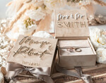 RING BEARER BOXES & PILLOWS Velvet ring box for wedding ceremony Beige Pink Golden velvet Wedding Ring Box for ceremony, Ring Box for Wedding Ceremony 3 rings velvet, Boho Glam Wedding Ring Boxes his hers, Luxury Velvet Ring box double Custom Colors18