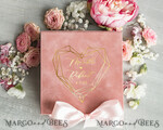 RINGTRÄGERBOXEN & KISSEN Samtkästchen für den Trauungszeremonie Elegante Samt blass rosa Trauringe Box, Glamour gold Trauringe Box, Elegante Acryl Hochzeitsbox Samt blass rosa Trauringe Box12