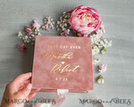 RINGTRÄGERBOXEN & KISSEN Samtkästchen für den Trauungszeremonie Luxuriöse Samt-Acryl-Eheringe-Box, Glamour Blush Pink und Gold Eheringe-Box, Elegante Eheringe-Box aus Samt in Blush Pink, Handgefertigte Eheringe-Box.14