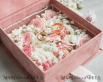 RINGTRÄGERBOXEN & KISSEN Samtkästchen für den Trauungszeremonie Luxuriöse Samt-Eheringe-Box, elegante Hochzeitsbox aus samtigem blush Pink, zarte und handgefertigte Eheringe-Box.18