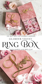 RING BEARER BOXES & PILLOWS Velvet ring box for wedding ceremony Ring Box for Wedding Ceremony 3 rings, Blush Pink Golden velvet Wedding Ring Box for ceremony ceremony velvet, Glamour Wedding Ring Boxes his hers, Luxury Velvet Ring box double Custom Colors10