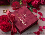 RING BEARER BOXES & PILLOWS Velvet ring box for wedding ceremony Marsala Gold Velvet acrylic Wedding rings Box, Glamour Maroon and gold Wedding rings Box, Elegant Wedding Box velvet Burgundy Pink, Handmade Wedding rings Box12