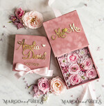 RING BEARER BOXES & PILLOWS Velvet ring box for wedding ceremony Personalised wedding Ring box • Blush Pink Golden velvet Wedding Ring Box for ceremony ceremony velvet, Boho Glam Wedding Ring Boxes his hers, Luxury Velvet Ring box double Custom Colors10