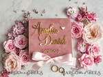 RING BEARER BOXES & PILLOWS Velvet ring box for wedding ceremony Personalised wedding Ring box • Blush Pink Golden velvet Wedding Ring Box for ceremony ceremony velvet, Boho Glam Wedding Ring Boxes his hers, Luxury Velvet Ring box double Custom Colors10