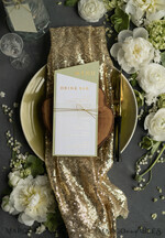 MENU & PROGRAMS glitter/ luxury premium Luxury Gold Foil Wedding Menu, Elegant Sage Green & White Wedding Menu Cards, Glamour Golden Shine Dinner Menu, Geometric Wedding Menu With Twine and Belly Band3