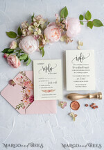 HOCHZEITS EINLADUNGEN Moderne Einladungen Florale Karten Rosa Hochzeitskarten, florale Hochzeitskarten, florale Hochzeitspapeterie, florale Hochzeitsaccessoires, rosa Umschlag, rosa Band, rosa Schleife, Kalligrafie, Wir sagen Ja Hochzeitskarten, ecru Hochzeitskarten, Pfingstrosen Hochzeitskarten, ecru Hochzeitspapeterie, Pfingstrosen, Frühlingsblumen, Frühlingshochzeitskarten, Blätter, moderne Hochzeitskarten, Frühlingshochzeit, romantische Hochzeitskarten, Aquarell Hochzeitskarten, Aquarell.10