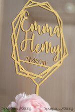 CAKE TOPPER gold topper, gold cake topper4