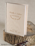 HOCHZEITS-GÄSTEBÜCHER Rustikales Holzgraviertes Fotoalbum Holz Hochzeitsalbum Boho Fotokabine Buch6