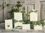PLACE CARDS / TABLE CARDS Romantic Boho/ Botanical/ Floral Personalized Place Cards with Gold Foil Edge & Embossed Leaf Design4