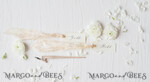 PLACE CARDS / TABLE CARDS Romantic Boho/ Botanical/ Floral Romantic Deckle-Edge Ivory Wedding Place Cards with Silk Ribbon, Elegant Wedding Table Place Cards, Minimalistic Name Tags for Your Wedding Tables, Simple Cards9