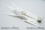 PLACE CARDS / TABLE CARDS Romantic Boho/ Botanical/ Floral Romantic Ivory Wedding Place Cards, Silk White Ribbon Wedding Cards, Elegant Wedding Name Tags, Minimalist Place Cards, Simple Custom Wedding Table Place Cards4