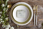 PLATZKARTEN / TISCHKARTEN  
 Romantisches Boho/ Botanisch/ Floral Botanische Hochzeitsplatzkarten, elegante grüne Namensschilder, italienischer Stil Tischdekoration, einfache romantische Vellum-Platzkarte, Toskana Namensschild, bearbeitbarer Text3