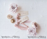 PLACE CARDS / TABLE CARDS Romantic Boho/ Botanical/ Floral Romantic Ivory Wedding Place Cards with Blush Pink Velvet Ribbon, Elegant Cards with Blush Pink Custom Wording, Minimalistic Name Tags, Decle-Edged Wedding Tags9