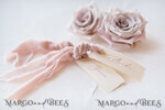 PLACE CARDS / TABLE CARDS Romantic Boho/ Botanical/ Floral Romantic Ivory Wedding Place Cards with Blush Pink Velvet Ribbon, Elegant Cards with Blush Pink Custom Wording, Minimalistic Name Tags, Decle-Edged Wedding Tags9