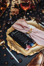 MENU & PROGRAMS romantic Minimalist Black Wedding Menu, Custom Bohemian Reception Dinner Menu, Romantic Floral Menu, Elegant Black Wedding Menu, Black and White Menu, Modern Black Menu 4