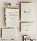 WEDDING INVITATIONS modern calligraphy / fine art Ivory Gold Wedding Invitation, Floral Wedding Invitation, Tuscany Italian Invitation suite, Wreath Monogram wedding invitation suite, Deckled Edge Invites, Torn Edge Wedding Invitations golden, Fine Art Wedding Invitation Suite, Deckled Edge Paper7