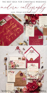 WEDDING INVITATIONS modern calligraphy / fine art Bespoke wedding invitation, unique calligraphy invites77