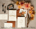 HOCHZEITS EINLADUNGEN moderne Kalligraphie / feine Kunst Feine Kunst Herbst Terrakotta Gold Hochzeitseinladung, verbrannt orange Blumen Hochzeitseinladung, Rost Einladungskollektion, Kranz Monogramm Hochzeitseinladungskollektion, gezackte Kanten Einladungen, zerrissene Kanten Hochzeitseinladungen golden, Feine Kunst Hochzeitseinladungskollektion, gezackt.13