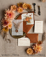 HOCHZEITS EINLADUNGEN moderne Kalligraphie / feine Kunst Herbst Terracotta Acryl Hochzeitskarten Set, Echte Pampasgras Florale Hochzeitskarten, Kupfer Französische Provence Einladungset, Rost Pampasgras Boho Hochzeitskarten Set, Moderne Fein Kunst Burnt Orange Hochzeitskarten Set22