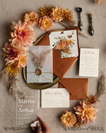 HOCHZEITS EINLADUNGEN moderne Kalligraphie / feine Kunst Herbst Terracotta Acryl Hochzeitskarten Set, Echte Pampasgras Florale Hochzeitskarten, Kupfer Französische Provence Einladungset, Rost Pampasgras Boho Hochzeitskarten Set, Moderne Fein Kunst Burnt Orange Hochzeitskarten Set22