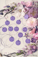 PLACE CARDS / TABLE CARDS calligraphy Romantic Round Purple Wedding Name Tags, Luxury Purple Place Cards, Elegant Purple Wedding Name Tags For Your Wedding Tables, Minimalistic Wedding Place Cards10