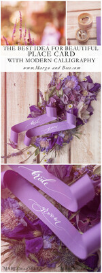 PLACE CARDS / TABLE CARDS calligraphy Purple Calligraphy Elegant Wedding Place Cards, Modern Unique Name Tags For Your Wedding Tables, Purple Luxury Name Tag, Custom Minimalistic Wedding Place Cards10