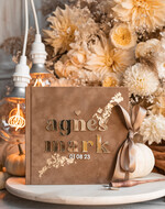 HOCHZEITS-GÄSTEBÜCHER Instax Sofortbildbuch Fall beige Gold Acryl Hochzeitsgäste Buch personalisiert, Tan Taupe Samt Sofortbildbuch Boho Elegant Instax Hochzeitsfoto Gästebuch, Erdtöne Acryl Instax Gästebuch Schild, Neutrales Samt Fotobuch.17