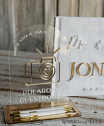 WEDDING GUEST BOOKS Instax Instant Photo Book Pure White Gold Acrylic Wedding Guest Book Personalised and sign set, Velvet white Instant Photo Book Boho Elegant Instax Wedding Photo Guestbook21