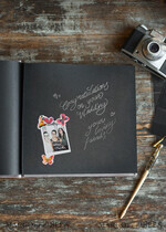WEDDING GUEST BOOKS Instax Instant Photo Book Velvet Personalized Guest Book with Velvet Box12