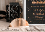 HOCHZEITS-GÄSTEBÜCHER Instax Sofortbildbuch Fotoalbum Hochzeits-Gästebuch personalisiert mit Bogen-Spiegel-Schild-Set, Schwarz Gold Sofortfoto-Buch Boho Halloween Instax Hochzeitsfoto-Gästebuch12