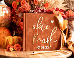 HOCHZEITS-GÄSTEBÜCHER Instax Sofortbildbuch Fall Terracotta Gold Acryl Hochzeitsgäste-Buch personalisiert und Unterschriften-Set, Velvet Rust Sofortbildbuch Boho Elegant Instax Hochzeitsfoto Gästebuch18