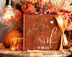 HOCHZEITS-GÄSTEBÜCHER Instax Sofortbildbuch Fall Terracotta Gold Acryl Hochzeitsgäste-Buch personalisiert und Unterschriften-Set, Velvet Rust Sofortbildbuch Boho Elegant Instax Hochzeitsfoto Gästebuch18