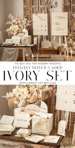 WEDDING GUEST BOOKS Instax Instant Photo Book Ivory Gold Acrylic Wedding Guest Book Personalised & sign set, Velvet Instant Photo Book Boho Elegant Instax Wedding Photo Guestbook25