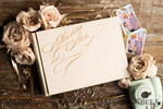 WEDDING GUEST BOOKS Instax Instant Photo Book Romantic Wood Wedding GuestBook, Custom Names • Instant Photo Book Boho Engraved wood Instax Wedding Photo Guestbook6