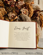 HOCHZEITS-GÄSTEBÜCHER Instax Sofortbildbuch Fall Terracotta Gold Acryl Hochzeits Gästebuch personalisiert und Unterschriften-Set, Samt Rost Sofortbildbuch Boho Elegantes Instax Hochzeitsfoto Gästebuch12