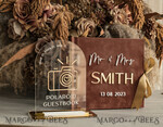 HOCHZEITS-GÄSTEBÜCHER Instax Sofortbildbuch Fall Terracotta Gold Acryl Hochzeits Gästebuch personalisiert und Unterschriften-Set, Samt Rost Sofortbildbuch Boho Elegantes Instax Hochzeitsfoto Gästebuch12