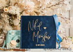 WEDDING GUEST BOOKS Instax Instant Photo Book Navy Blue Gold Acrylic Wedding Guest Book Personalised & sign set, Velvet Dark Blue Instant Photo Book Boho Elegant Instax Wedding Photo Guestbook21