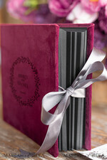 WEDDING GUEST BOOKS Instax Instant Photo Book Burgundy Velvet Presonalised Wedding Guest Book, velvet Personalized Wedding Album black pages , Luxury Velvet Photo Booth Book7